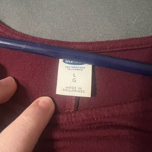 Maroon long sleeve dress